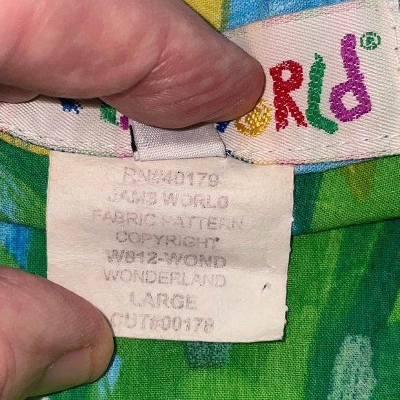 Jams World Watercolor Floral Side Tie Wrap Long Skirt Tropical Retro Size Large - Picture 10 of 11